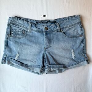 Highway Jeans Women’s Frayed & Light Waxed Denim Shorts Size 9, Blue